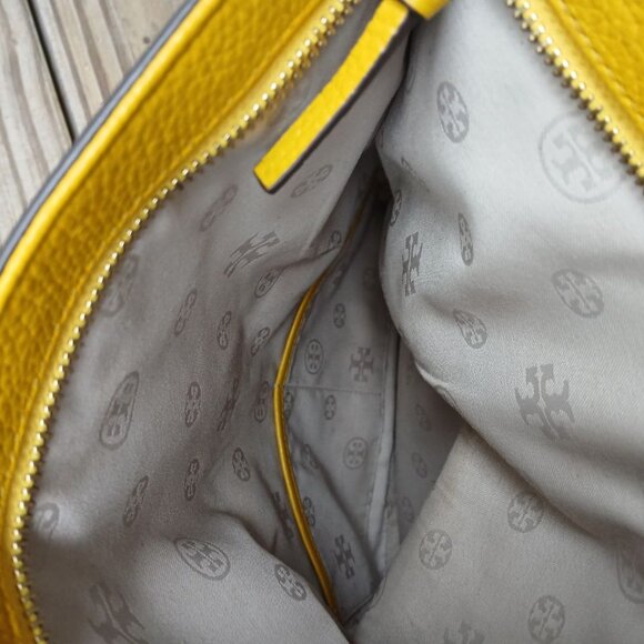 Tory Burch Yellow Leather Crossbody Bag with Tassels - Picture 5 of 9